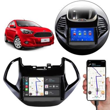 Imagem de Kit Multimídia Carplay Ford Ka 2015-2017 Com Sync 7 Pol MP5 Touch-scre