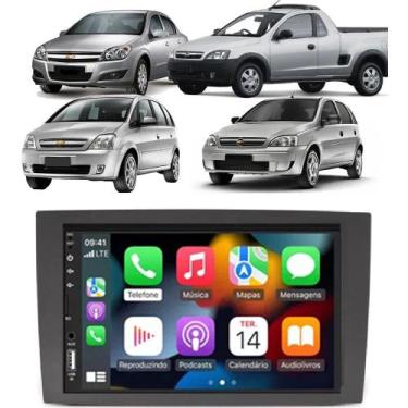 Imagem de Kit Multimídia Corsa Montana Meriva Vectra Mold Preta 7 Pol CarPlay An