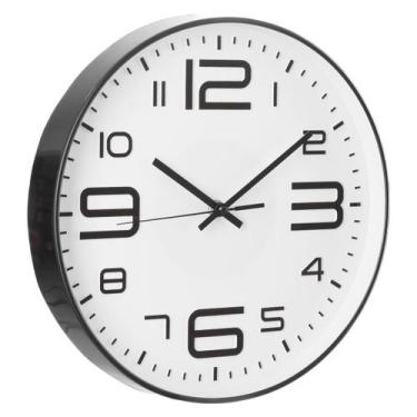 Imagem de Relógio De Parede Decorativo Silencioso 30 Cm / 593 - PGB, Preto