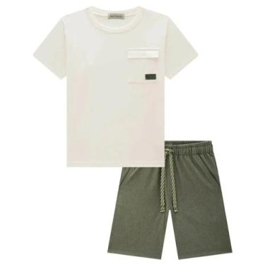 Imagem de Conjunto Luc.Boo Camiseta e Bermuda Cotton Off White Inverno, Off whit