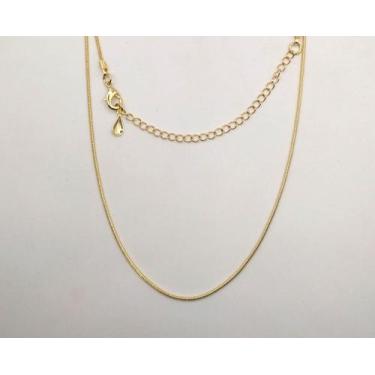 Imagem de Colar Corrente Roliça Diamantada Banhado em Ouro 18K - Cassis Kahale