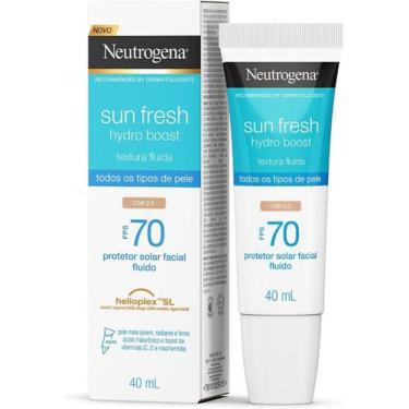 Imagem de Protetor Solar Facial Neutrogena Sun Fresh Hydro Boost FPS70 Cor 2.0 4