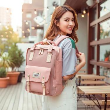 Imagem de Mochila Elegante Prática Uso Diário Viagens Escola Estudante Design Mo