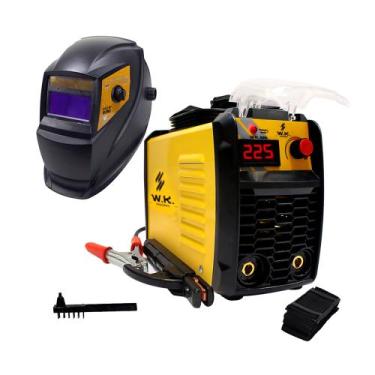Imagem de Kit Máquina de Solda Inversora WK 225A com Máscara PCR912 e Luva de Co