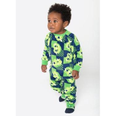 Imagem de Pijama Manga Longa Soft Bebê Menino Dragão Camping - Puket, 9 a 12
