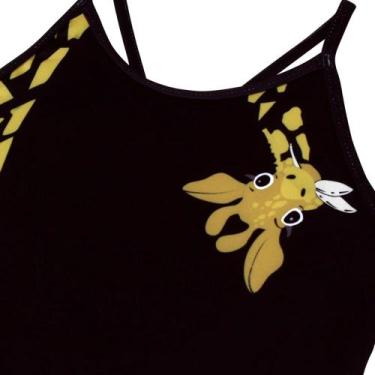 Imagem de Maio Speedo Alça Fina Giraffe Preto Infantil Meninas, 6