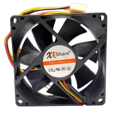 Imagem de Cooler Fan Ventilador 80x80mm Xt-share 12v Para Gabinete