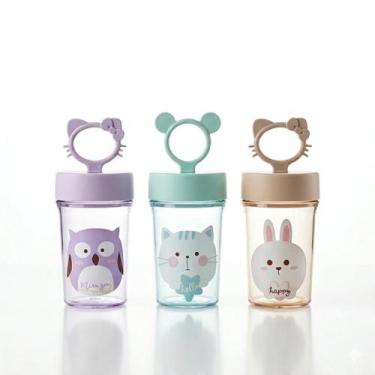Imagem de Garrafinha Infantil Pet Amigos 250ml Sortidas Fofas Lancheira Cor:Meni