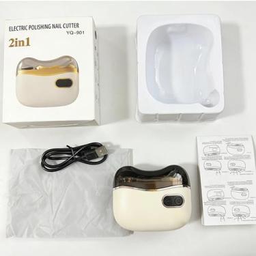 Imagem de Cortador De Unhas Elétrico Recarregável Com Luz Para Manicure, Lixamen