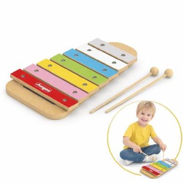 Imagem de Xilofone infantil metalofone teclado bebe brinquedo musical 7 notas co