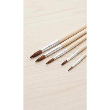 Imagem de Kit 6 Pincéis Redondos para Pintura Artística - Congratulations Store