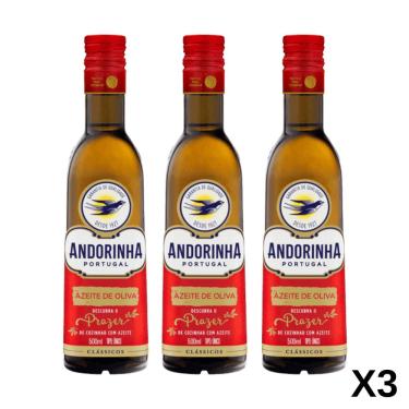 Imagem de Azeite de Oliva Tipo Único Português Clássicos 500ml Caixa com 3 Unidades - ANDORINHA