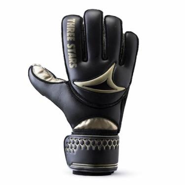 Imagem de Luva goleiro three stars gold profissional grip -, Preto, M