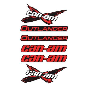 Imagem de Kit Adesivos Laterais Quadriciclo Off Road Estilo Racing Compatível com Can-Am Outlander Decorativo e Teu