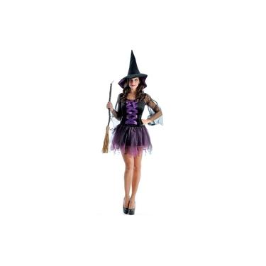 Imagem de Fantasia Bruxa Sensual Adulto Halloween Com Chapéu