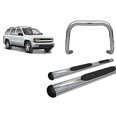 Imagem de Kit Quebra Mato s/Barra + Estribo OVAL/TrailBlazer Cromo