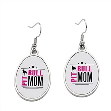 Imagem de Brinco Pit Bull Mom – Brincos pendentes para meninas – Presente de festa de aniversário dos namorados