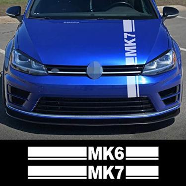 Imagem de MVMTVT Adesivo de capa de motor de carro para Volkswagen Golf MK4 MK5 MK6 MK7 MK8 Auto Hood Bonnet Sport Stripes Decor Decal Acessórios de carro