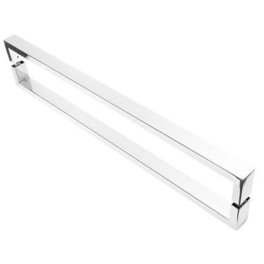 Imagem de Puxador Inox U Para Porta Pivotante Alto Brilho 90cm