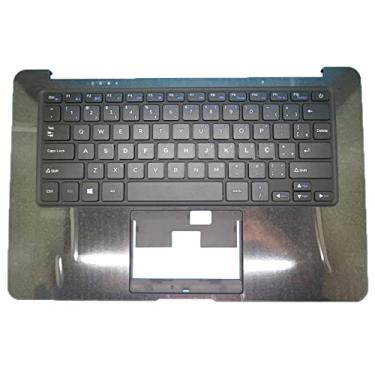 Imagem de Laptop preto PalmRest e teclado preto para Positivo Motion Q232A Motion Plus Q432A Brasil BR Blue Mark Sem Touchpad
