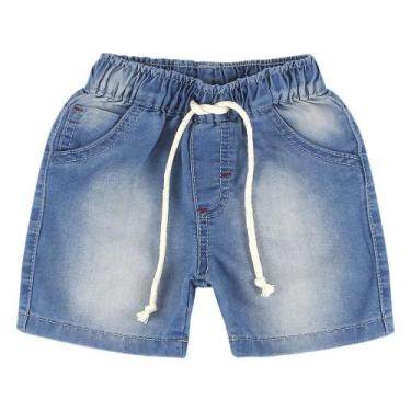 Imagem de Shorts Look Jeans C/ Cordão Jeans - Unica - M
