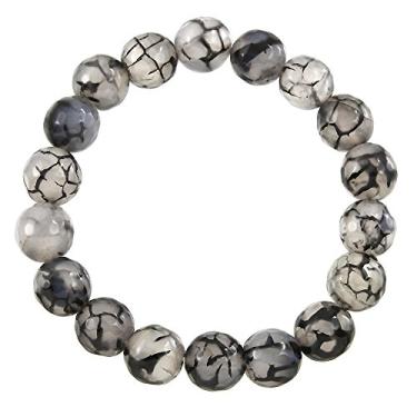 Imagem de Falari Pulseira el stica unissex com pedras semipreciosas naturais de 10 mm