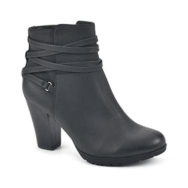 Imagem de WHITE MOUNTAIN Bota feminina de cano curto, Preto/camurça/suave, 9.5 Wide