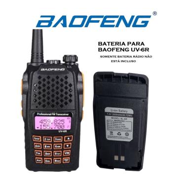 Imagem de Bateria Para Rádio Comunicado Baofeng Modelo Uv-6r Original