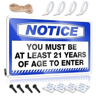 Imagem de Sinais de adulto para homem aviso de caverna você deve ter pelo menos 21 anos de idade para entrar placa de lata cartazes de bar placas de rua para quarto (tamanho: 30X40cm)