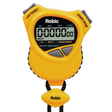 Imagem de Robic cronômetro duplo de 1000 W com temporizador - amarelo - resistente à água - grande visor LCD - de segurar e usar
