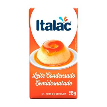 Imagem de Leite Condensado Semidesnatado Italac Tetra Pack 395g - Embalagem c/ 27 unidades
