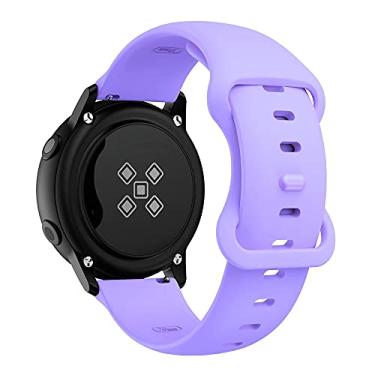 Imagem de Pulseira 20mm Sport Borboleta compatível com Galaxy Watch Active 1 e 2 - Galaxy Watch 3 41mm - Galaxy Watch 42mm - Amazfit GTR 42mm - Amazfit BIP - Amazfit GTS - Marca LTIMPORTS (Roxo)
