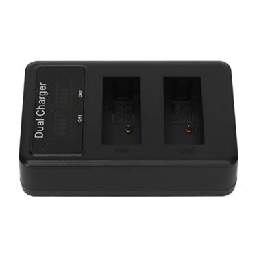 Imagem de Carregador de bateria dupla para câmera digital, carregador de bateria universal USB para câmera profissional portátil proteção múltipla para R10 para 760D para M3