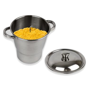 Imagem de Cuscuzeira Inox 16cm Individual Pequena Fratelli Panela De Cuscuz Nordestino Com Tampa