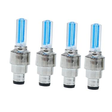 Imagem de CRAFTHROU 4 Peças Luzes De Válvula De Pneu De Bicicleta Acessórios De Pneus Luzes De Roda Bicicleta LED Luzes De Bicicleta Válvula De Bico De Gás Válvula De Núcleo Bastão De Luz Luz De