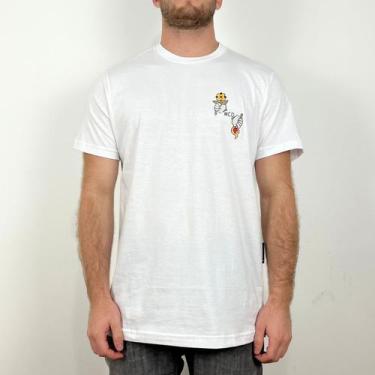 Imagem de Camiseta Mcd Regular Carta Flor E Fogo Branco - Masculino