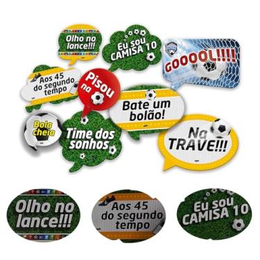 Imagem de Plaquinhas Divertidas Futebol - 9 Unidades
