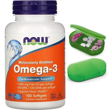 Imagem de Kit Omega 3 Now Foods 1000 mg 100 Softgel + Porta Cápsula