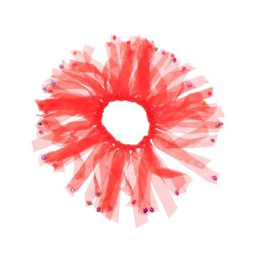 Imagem de NOLITOY camisetas de coleira para cães coleira de poliéster para animais de estimação coleira de cachorro rosa aniversário de cachorro um colar fita colarinho decorar vermelho