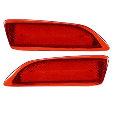 Imagem de A ABSOPRO Refletor de para-choque traseiro luz traseira de freio de neblina 81920-02030 8192002030 LED vermelho para Toyota Corolla 2011-2013 lente vermelha de plástico (conjunto de 2)