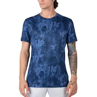 Imagem de Apana Camiseta masculina leve de manga curta para ioga, corrida, atlética, Azul, M
