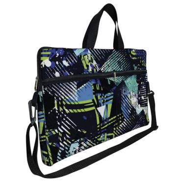 Imagem de Case Capa Maleta Premium Para Notebook Laptop de 15,6 com Alça de Mão Alça de Ombro e Zíper Lateral - Geometrico