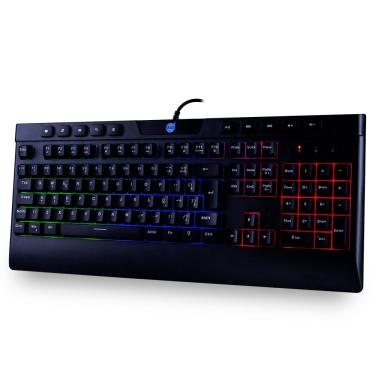 Imagem de Teclado Membrana Dazz Ballistic Cinetic Multimídia Rainbow C/Fio Preto