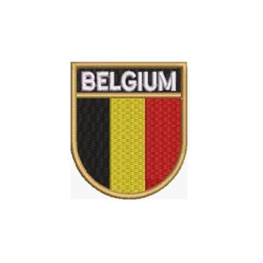 Imagem de BP0215E-011 Bandeira Bélgica Patch Bordado 5,7×6,8cm (D) Matriz Para Bordar)