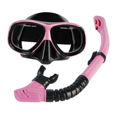 Imagem de YIJU Engrenagem de mergulho para adultos conjunto de snorkel equipamentos óculos de mergulho máscara de natação para subaquático, mergulho com snorkel, ROSA