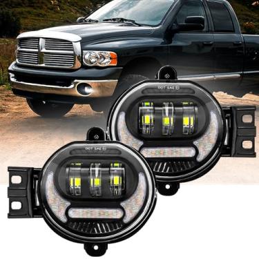 Imagem de VI9000 Faróis de neblina de LED redondos aprovados pelo DOT com farol de neblina LED Hi/Lo WD004B