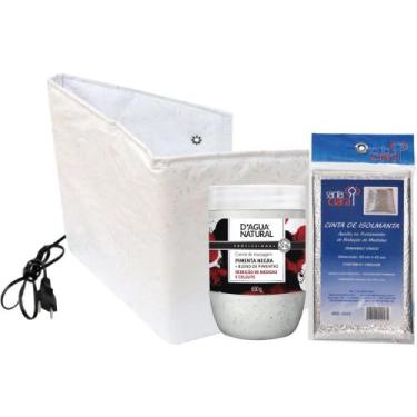 Imagem de Kit derrete barriga pimenta negra 650g + cinta eletrica 110v + cinta i