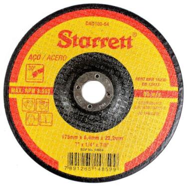 Imagem de Disco abrasivo de desbaste 178/6,4/22,2mm starret (7polc1/4c7/8pol)