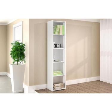 Imagem de Estante de Livros ESM206 c/ 4 Prateleiras Branco - Movelbento