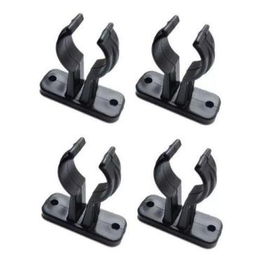 Imagem de Kit 4 Suporte Porta Remo Alto Preto Barco Lancha Caiaque - Noster Náut